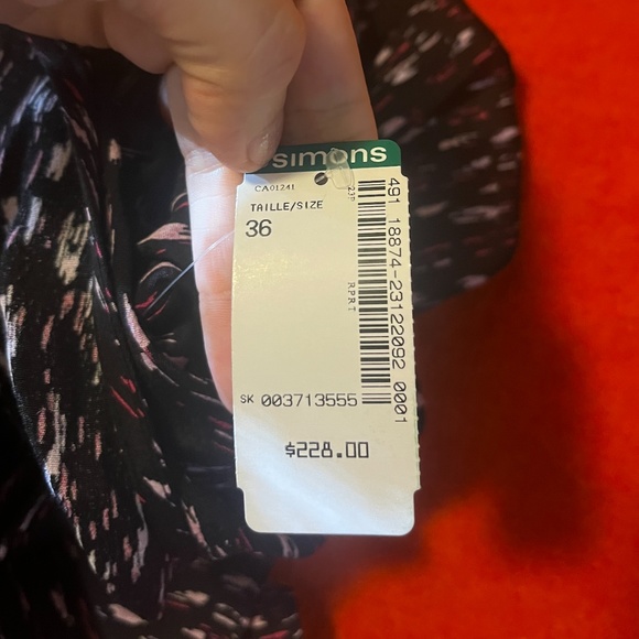 Scotch & Soda In Bloom ruffled edging crossover long sleeve dress NWT - Picture 14 of 15